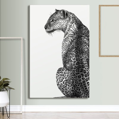 Stojąca pantera - art print na płótnie