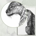 Stojąca pantera – art print na płótnie – zbliżenie detalu