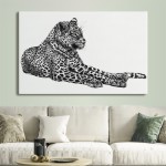 Leżąca pantera - art print na płótnie