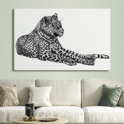 Leżąca pantera - art print na płótnie