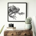 Iguana – grafika czarno-biała – zdjęcie 2