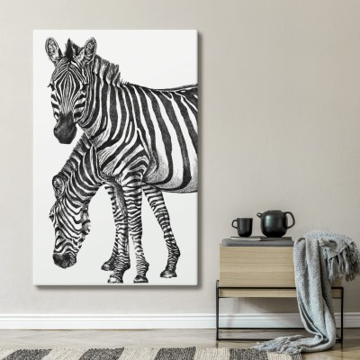 Zebry - Art Print na płótnie