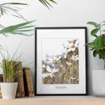 Kosmosy - akwarela. Art Print