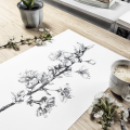 Kwiat jabłoni – grafika czarno-biała – zdjęcie 2
