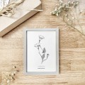 Powój polny – grafika czarno-biała w oprawie – zdjęcie 2