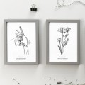 Groszek pachnący – grafika czarno-biała w oprawie – w ramie, ujęcie 3