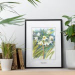 Czosnek niedźwiedzi - akwarela.  Art Print