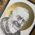 Św. Ojciec Pio. Grafika w oprawie. ORYGINAŁ – zdjęcie 4