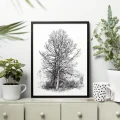 Samotne drzewo – grafika art print – zdjęcie 2