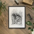 Pomnik Fryderyka Chopina. Grafika oryginał