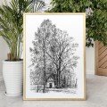 Kapliczka – grafika art print – aranżacja we wnętrzu