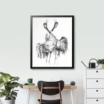 Żurawie - grafika art print