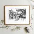 Kościół NSPJ w Bieruniu – grafika art print