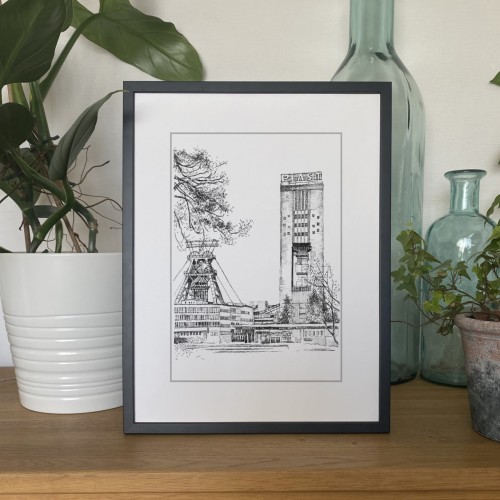 Szyb kopalni Piast – grafika art print