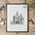 Tarnowskie Góry – Ratusz – grafika art print – zdjęcie 2
