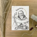 Św. Szymon – grafika art print w oprawie – zdjęcie 3