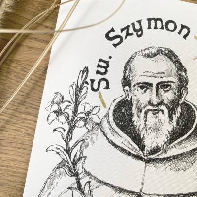 Św. Szymon. Grafika art. print w oprawie.