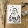 Św. Rita – grafika art print w oprawie