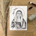 Św. Rita. Grafika art. print w oprawie.