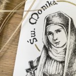 Św. Monika. Grafika art. print w oprawie.
