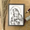 Św. Monika – grafika art print w oprawie – zdjęcie 2