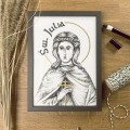 Św. Julia – grafika art print w oprawie – zdjęcie 2