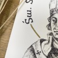 Św. Stanisław – grafika art print w oprawie – zdjęcie 3