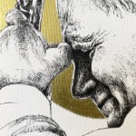 Św. Jan Paweł II. Grafika art. print w oprawie.