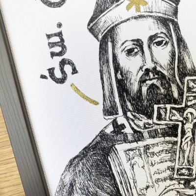Św. Wojciech. Grafika art. print w oprawie.