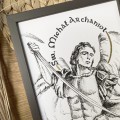 Św. Michał Archanioł – grafika art print w oprawie