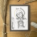 Św. Weronika – grafika art print w oprawie – zdjęcie 2
