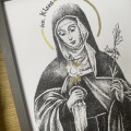 Św. Klara – grafika art print w oprawie