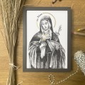 Św. Klara – grafika art print w oprawie – zdjęcie 2