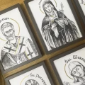 Św. Klara – grafika art print w oprawie – zdjęcie 3
