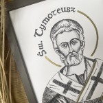Św. Tymoteusz. Grafika art. print w oprawie.