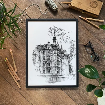 Gliwice - ul. Zwycięstwa. Grafika art.print.