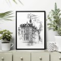 Gliwice – ul. Zwycięstwa – grafika art print – aranżacja we wnętrzu, ujęcie 3