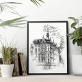 Gliwice – ul. Zwycięstwa – grafika art print – aranżacja we wnętrzu, ujęcie 2