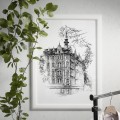 Gliwice – ul. Zwycięstwa – grafika art print – aranżacja we wnętrzu