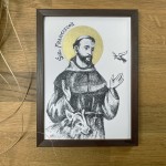 Św. Franciszek. Grafika art. print w oprawie.