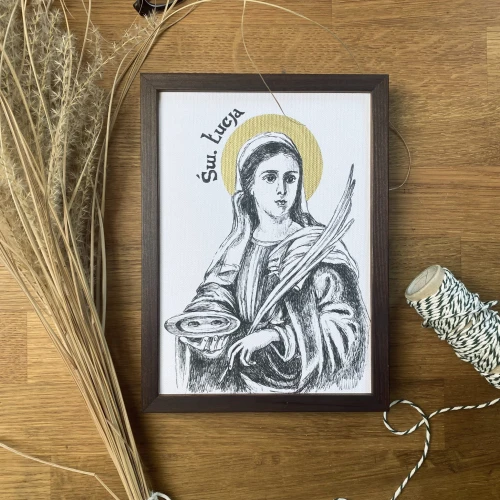 Św. Łucja – grafika art print w oprawie