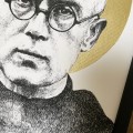 Św. Maksymilian Maria Kolbe – grafika art print w oprawie – zdjęcie 3