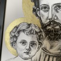 Św. Józef – grafika art print w oprawie – zdjęcie 2