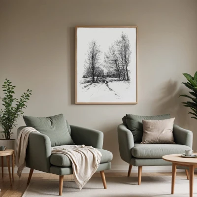 Ścieżka. Grafika art. print.