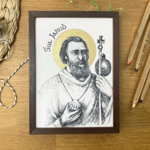 Św. Jakub – grafika art print w oprawie