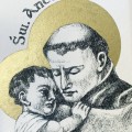 Św. Antoni – grafika art print w oprawie