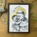Św. Antoni – grafika art print w oprawie – zdjęcie 2