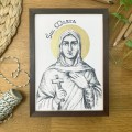 Św. Marta – grafika art print w oprawie