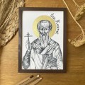 Św. Kornel – grafika art print w oprawie – zdjęcie 2