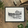 Pejzaż. Odbicie w wodzie – grafika art print w oprawie
